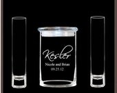 Tall Lidded Round Unity Sand Ceremony Set