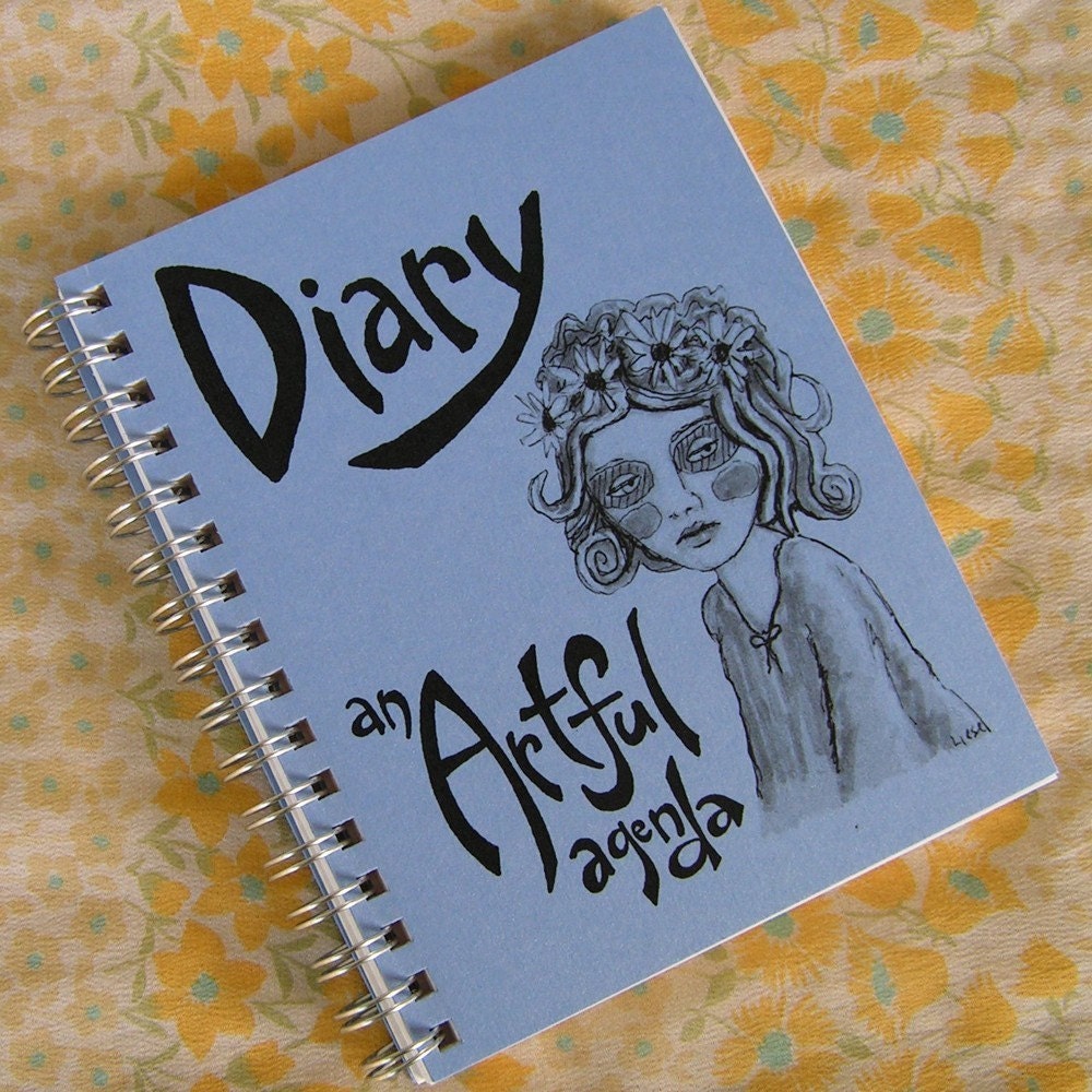 2 diaries by An Artful Agenda- unique, hand-drawn images and lettering for each day of the year