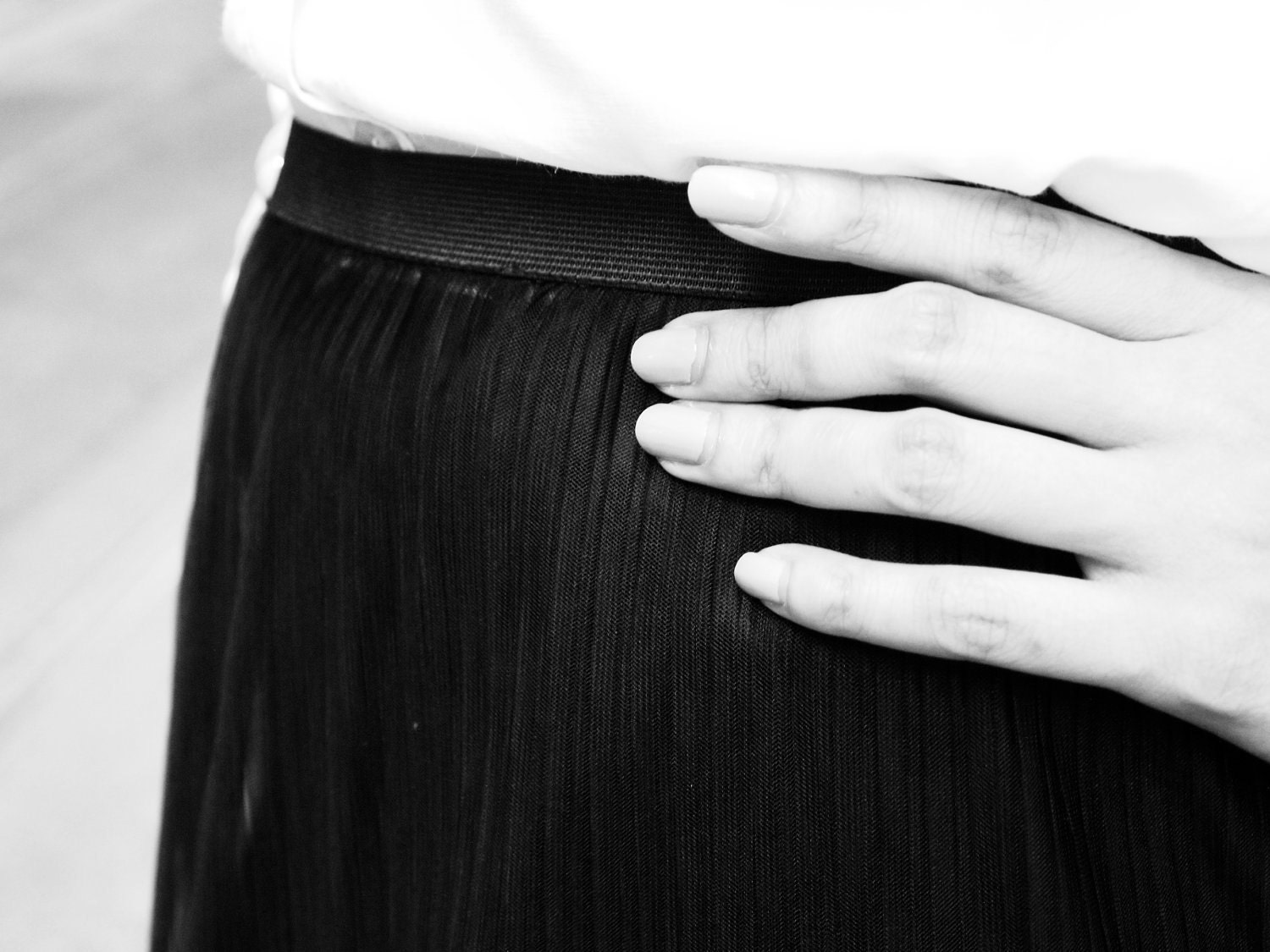sheer maxi skirt chiffon fashion pleated minimal simple