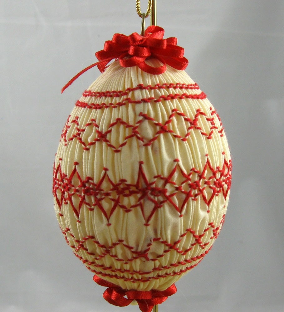 white and red smocked christmas ornament by noelbelles on etsy white and red smocked christmas ornament by noelbelles on etsy