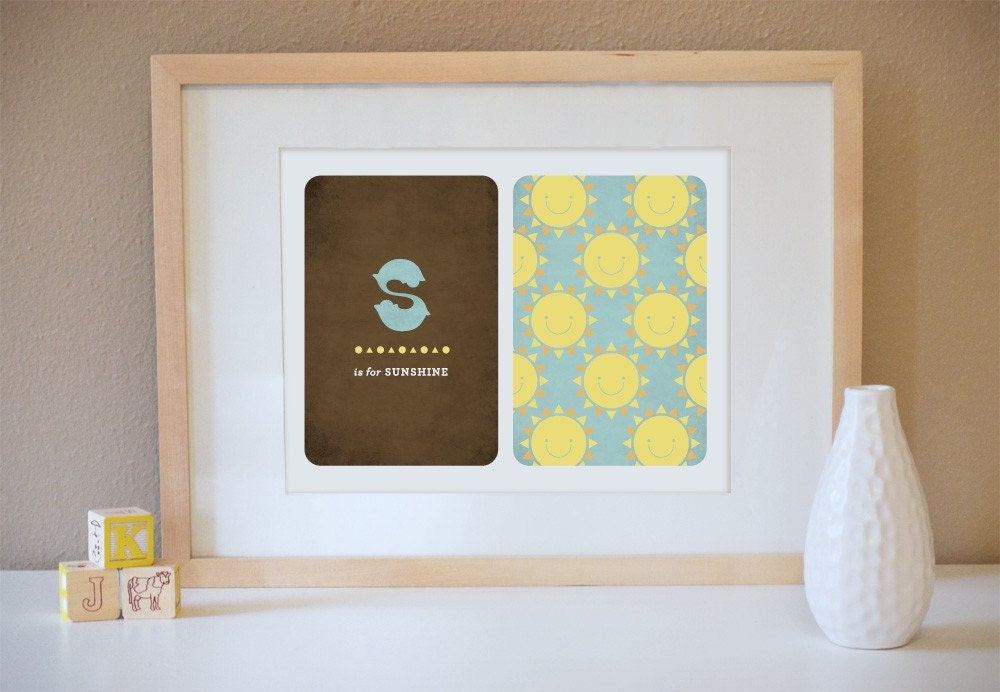 S is for Sunshine Alphabet Print