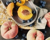 Peaches and blueberries 8x12 photo