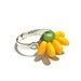 Minature Doll House Banana Bunch Fruit Ring Adjustable Silver Plated