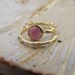 14k Gold twig ring to go with Rose Cut Pink Sapphire Ring in 18k and 14k