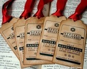 Special Delivery Christmas Tags from Santa-Christmas Labels/Gift Tags SET of 10-Choice of Ribbon