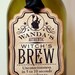 Witch's Brew-Handmade Vintage Halloween Tags/Labels-Set of 6
