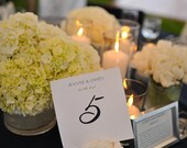 Nautical Wedding - 8 Nautical Rope Table Number Holders- Set of 8 little wedding knots