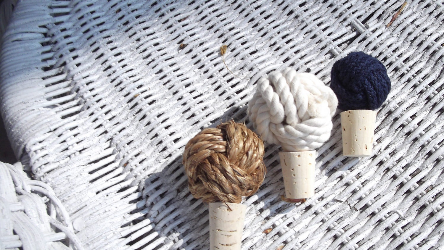 Nautical Wedding favors -  16 wedding favours - wine bottle stoppers - Nautical twist great for that beach wedding