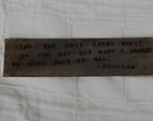 Leather Bookmark - Handcut, Stamped, Dyed, and Sealed, literary quote