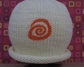 You are my Sunshine  handknit yellow cotton baby hat