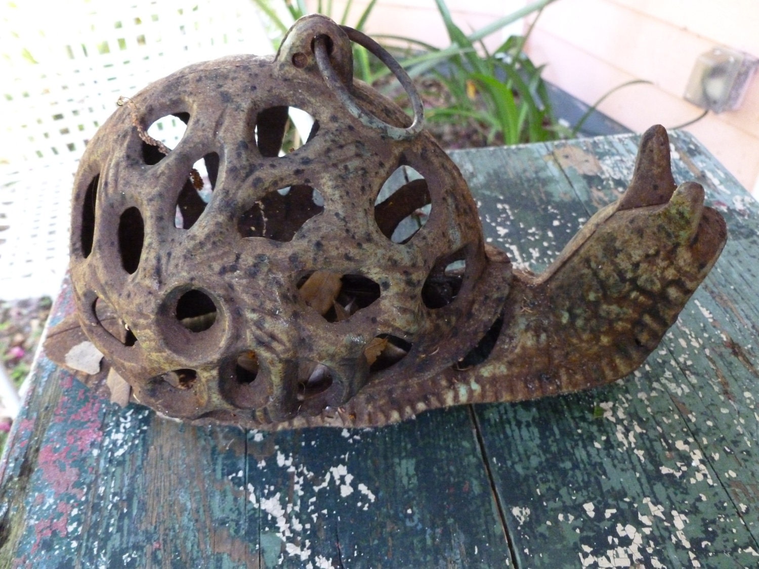 Vintage Cast Iron Snail Candle Holder by avintagerevolution