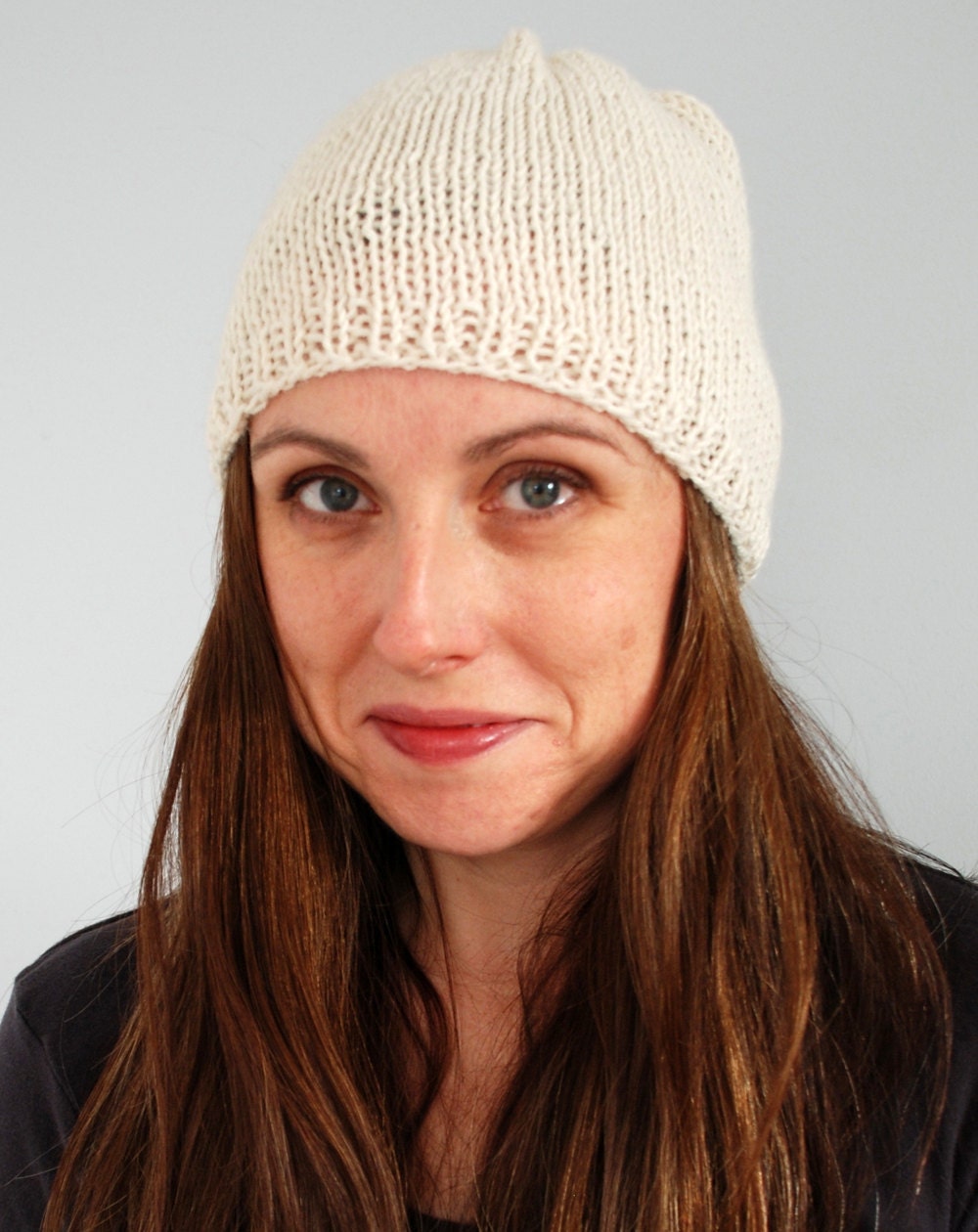 Cream Alpaca Silk Beanie