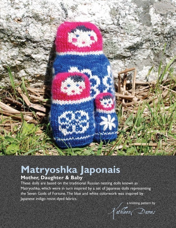 Matryoshka Japonais Knit Doll Set Pattern PDF