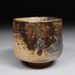 Yunomi Tea Cup Glazed with Shino, Wood Ash and Copper 3 Red Curtain
