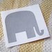 Mr. Elephant Stickers - 24 Peel and Stick Tags - Grey