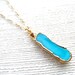 Delicate Arizona Turquoise necklace - sleeping beauty turquoise - turquoise necklace - gold necklace - A M E L I A