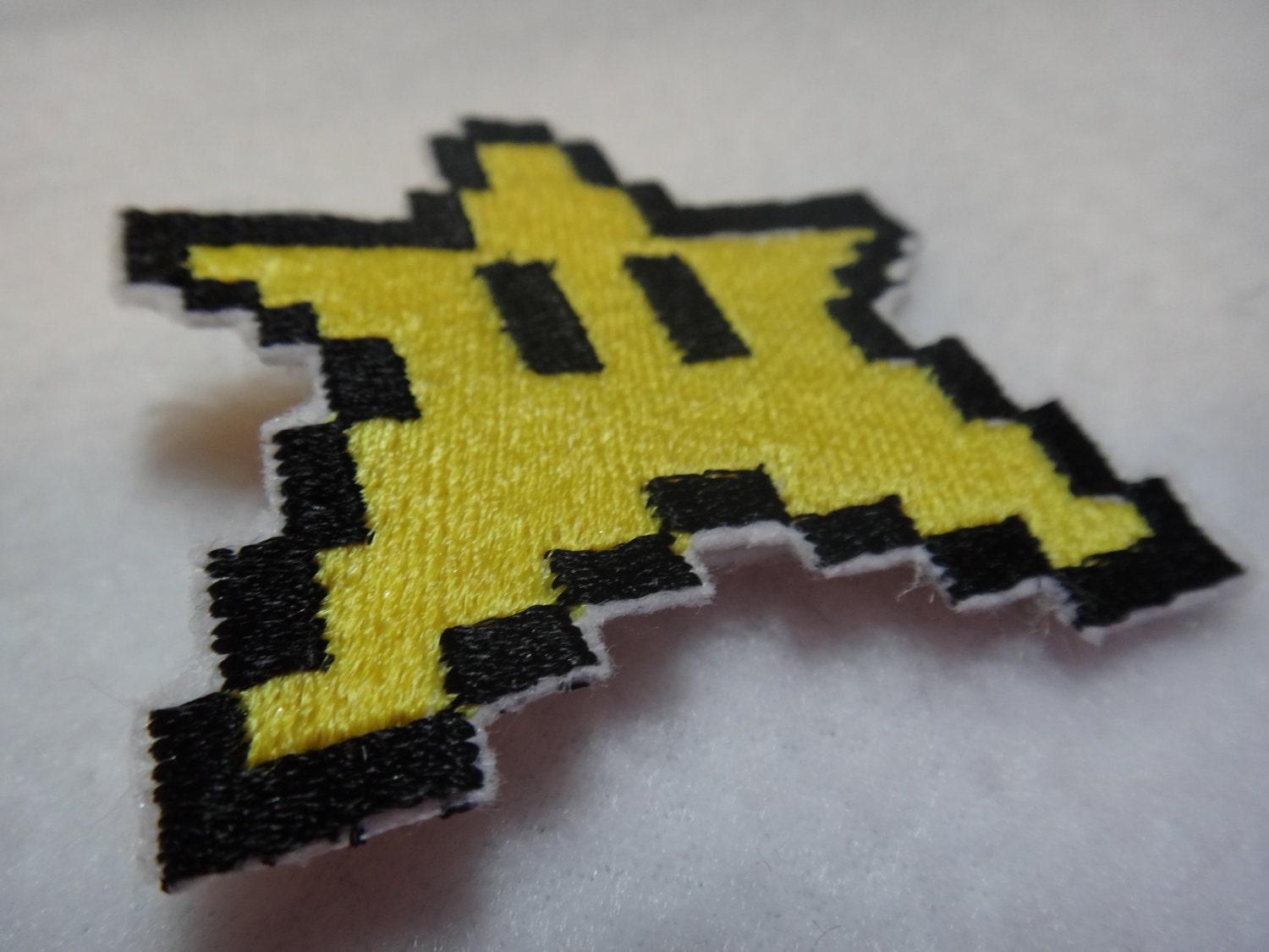 Star Power 8 bit  Gamer Hair Clip Embroidery