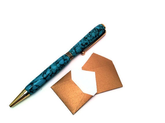 Eight Upcycled GOLD Mini Secret Envelope and Note Card set