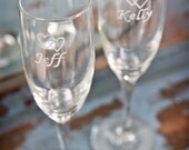 Monogrammed Champagne Glasses