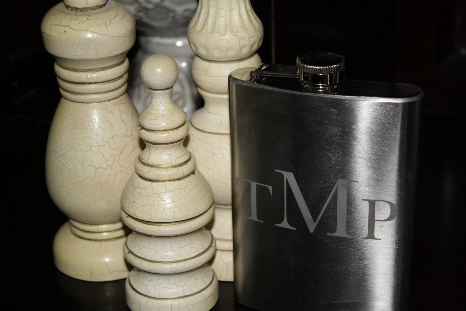 3 Groomsmen Flasks- Large 8 oz.  Wedding Discount