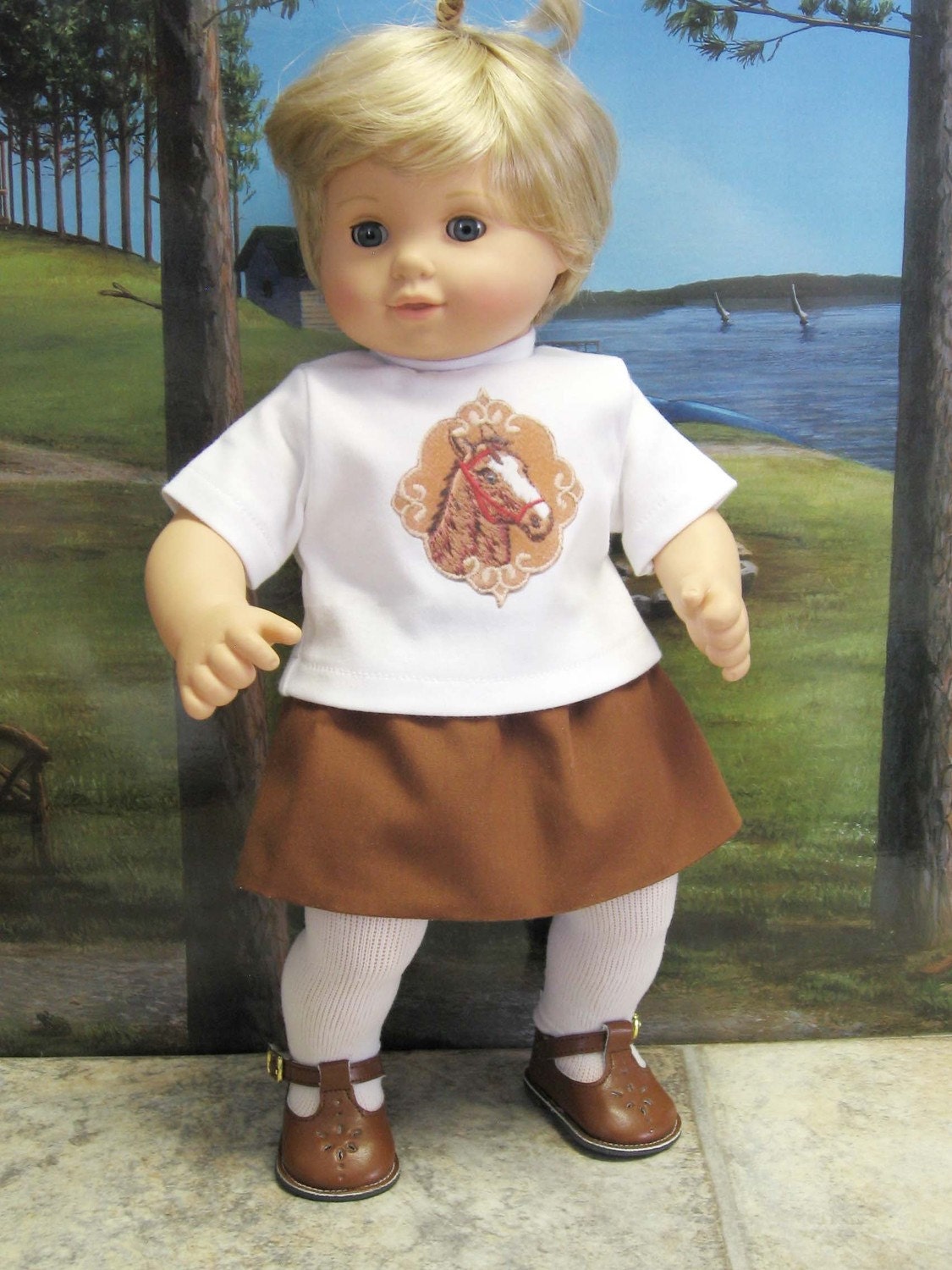 Horse Skirt Outfit for Bitty Baby Doll