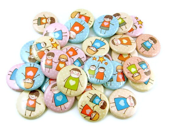 Flat Back Buttons