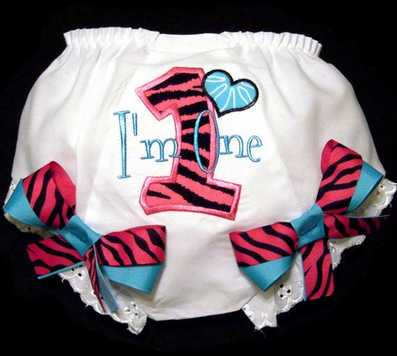 First Birthday Girl Outfit, M2M Mud Pie, Zebra Print, Pink and Turquoise, Birthday Outfit, I'm One, Number One