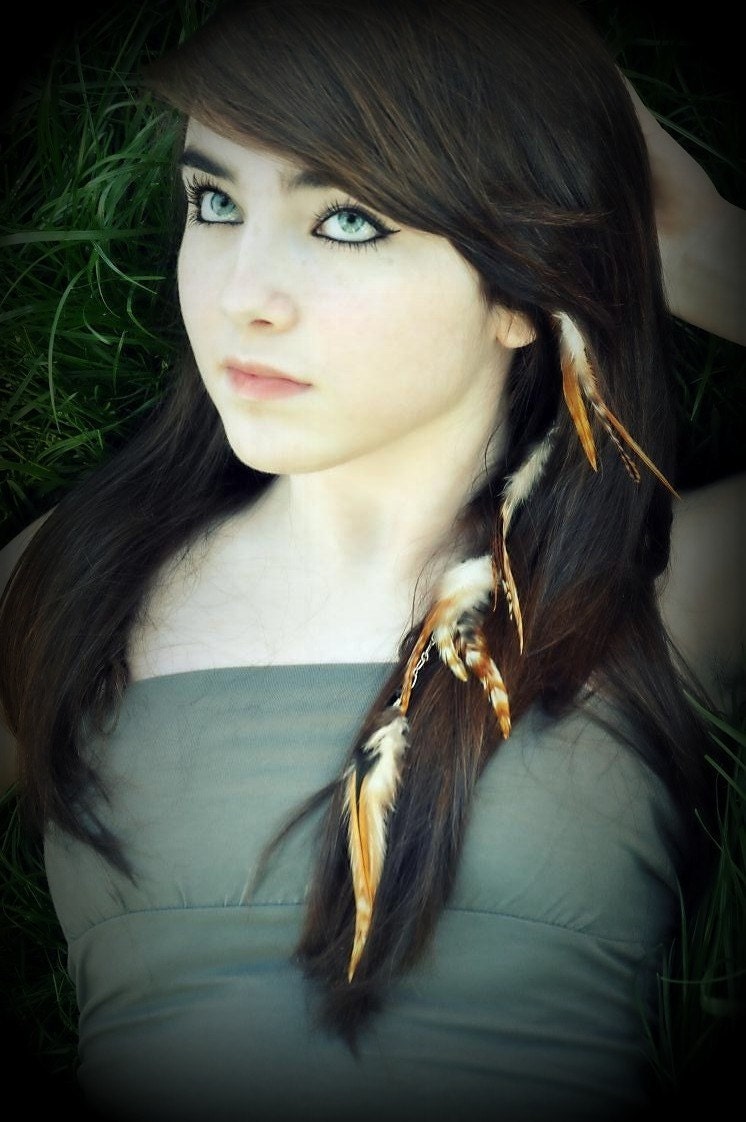 Feather Hair Extension - Clip-In Feathers, Hair Feathers, Women's Hair Accessories - Tribal Raven