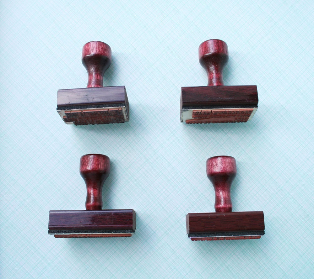 Custom return address rubber stamp