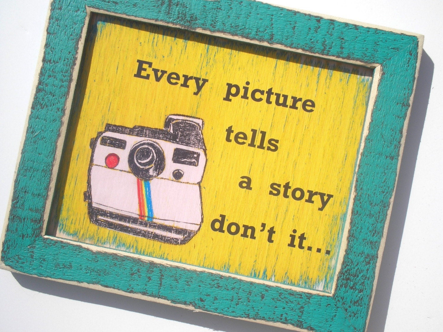 8x10 print of a vintage Polaroid... Every picture tells a story