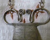 Hmong Hill Tribe Spirit Lock Torc or torq silver hammered necklace