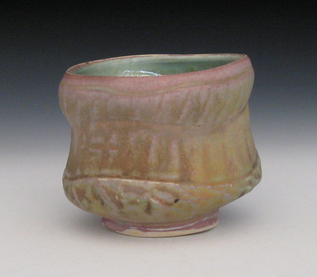 rustic pink and oribe green cup