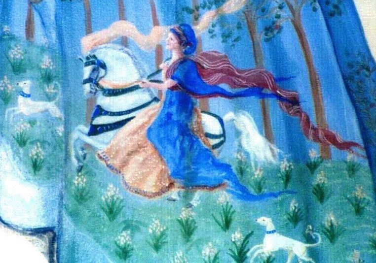 Lady Tapestry, ACEO print, FREE Shipping