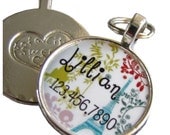 Paris in the Spring- Silver Custom Pet ID Tag