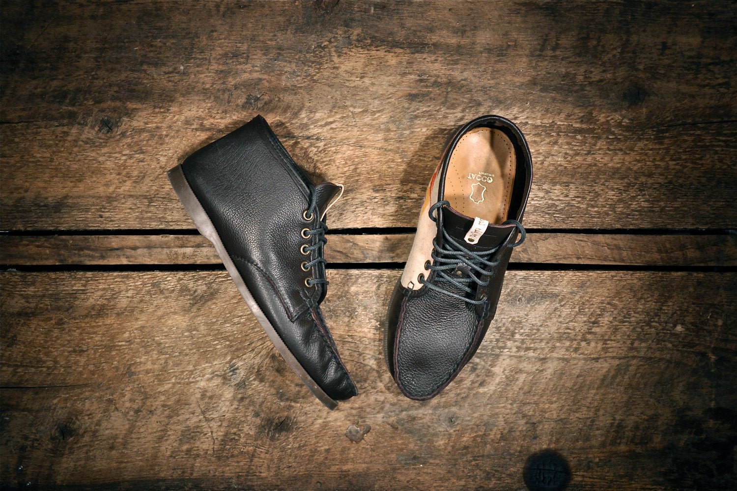 Handcrafted MIDTOPS - Pebbled Chocolate Brown Cowhide - Tan Southwest Inspired Patterned Wool Side - MADE to ORDER
