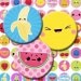 INSTANT DOWNLOAD Kawaii Fruits Digital Collage Sheet - 1 Inch Round Circles