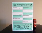 London Wedding 'I Do'  Letterpress Card