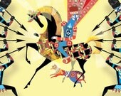 LAST ONE The Horse with the Golden Mane - Giclee Print