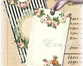 Digital collage sheet  FOR YoUR DREAM  tags printable hang tags and envelopes paper craft supply / TL111