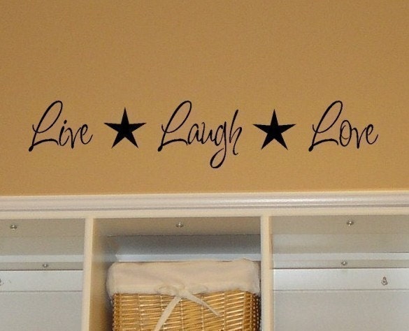 Live - Laugh - Love vinyl Wall Decal with Stars