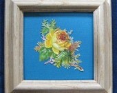 English Country Style Victorian Rose Cottage Garden Die Cut Framed