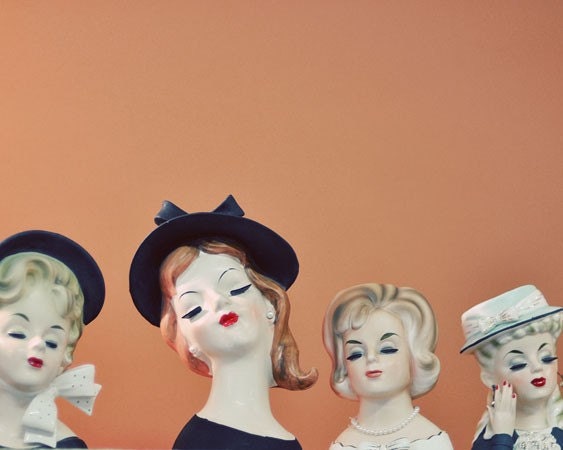 Ladies Who Lunch Photograph 8x12 - fun quirky charming retro print  vintage lady heads