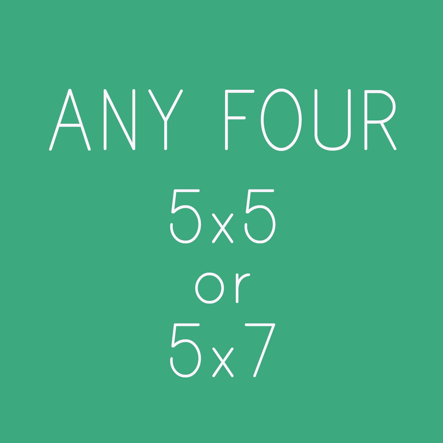 Photography Collection - Any Four 5x5 or 5x7 prints -  your choice pick any four photograph