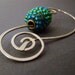 Kashmir Green Scarf Shawl Brooch Kilt Pin