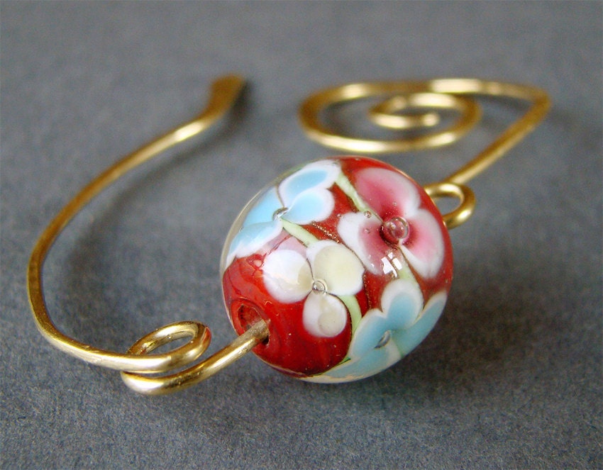 Blossom Brooch Kilt Scarf, Shawl Pin (Small)