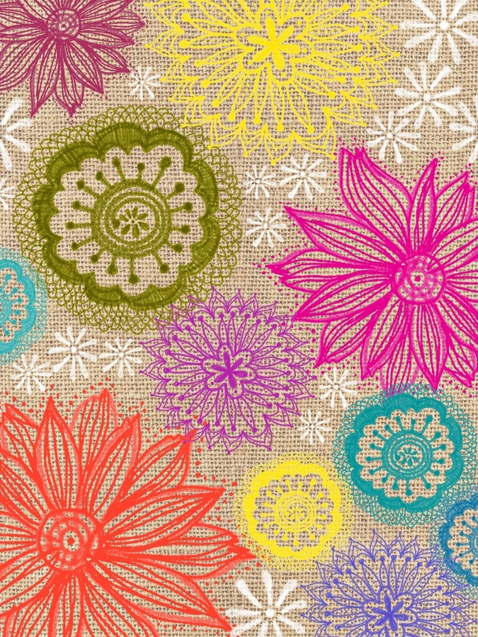 Pinwheel Flowers - PRINT