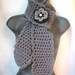 Crochet Scarf, Charcoal Grey Womens, Gifts for Her, Birthday Gifts, Holiday gifts, Fall, Handmade, SJE28