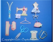 PRC Sew Cute Charms Set SVG files - scissors, zipper, sewing machine & more - PR Il_170x135