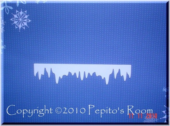 PRA Christmas Icicle Border Accent SVG files - Scrapbooking, Card making, 3D Projects - PR Il_570xn