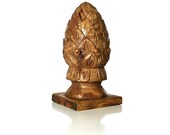 Wooden Folk Art Carved Pineapple Figure